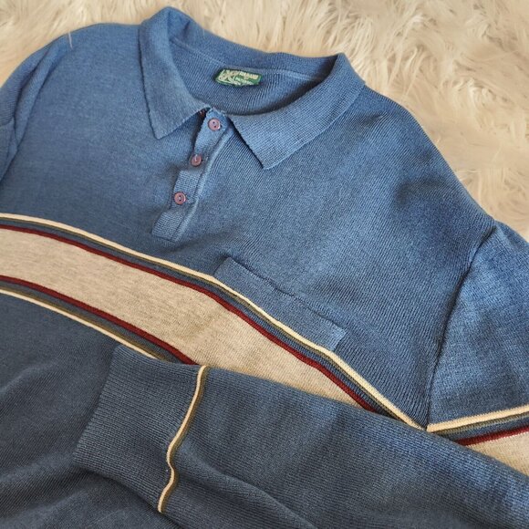 VTG Haband Casual Joe Mens Bowling Shirt XXL Polo‎ Long Sleeve Retro - Picture 8 of 9